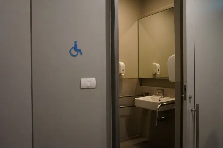 Unpleasant odor in the disability restroom