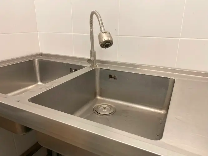 Continuous water flow from the pantry sink faucet