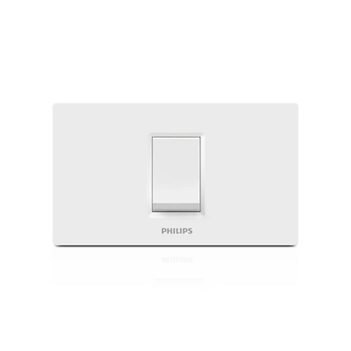 [9CLS200264] Replacement Service : PHILIPS Single switch unit 1 gang PHILIPS model LEAF, white